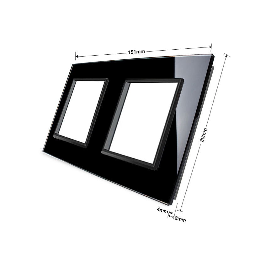 UP-Bluetooth-Lautsprecher + Steckdose inkl. schwarzem Glasrahmen