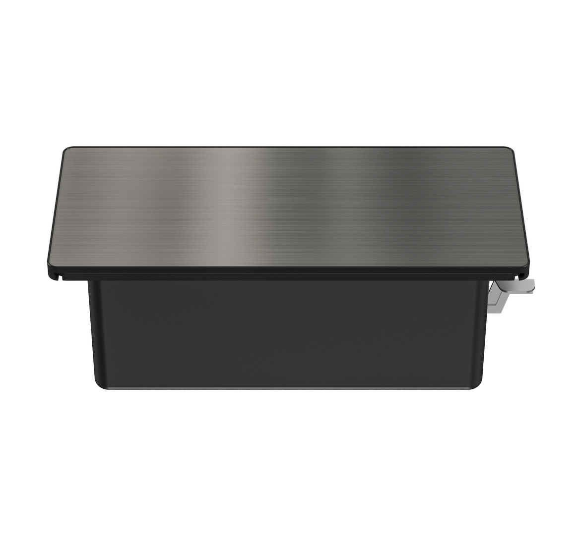 Design Tischsteckdose mit Schiebedeckel Edelstahl Steckdose USB-C Einbau - Livolo-Deutschland
