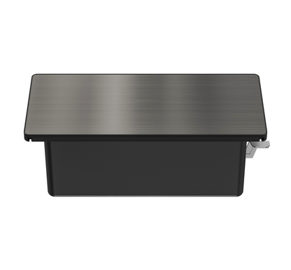Design Tischsteckdose mit Schiebedeckel Edelstahl Steckdose USB-C Einbau - Livolo-Deutschland