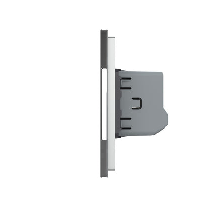 Livolo 3 Touch Rollladenschalter mit Glasblende in Grau
