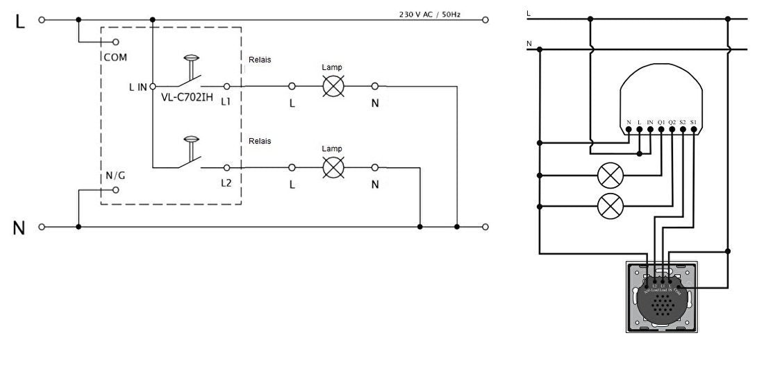LIVOLO Modul Touch Serientaster mit potentialfreien Kontakt