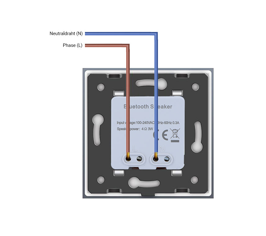 Livolo Bluetooth-Lautsprecher in weiß JY-LY-03-WH für Bodensteckdosen