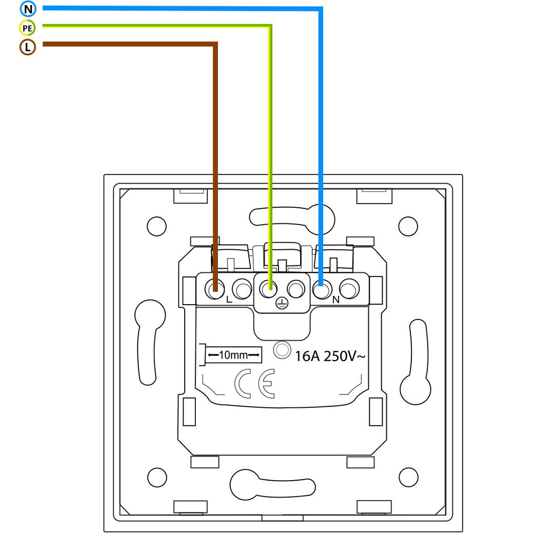 Livolo einfaches Steckdosen-Modul VDE in Rot