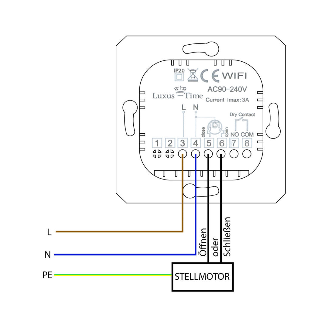 WLAN Thermostat für Fußbodenheizung (kompatibel m. ABB, Schneider etc)
