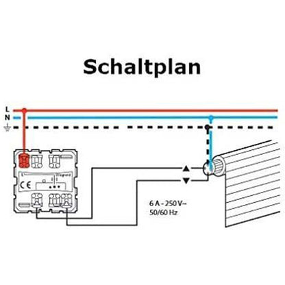 Livolo Rollladenschalter inkl. Glasrahmen in Weiß