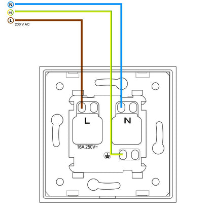 Livolo italienisches Steckdosen Modul Typ L in Weiß