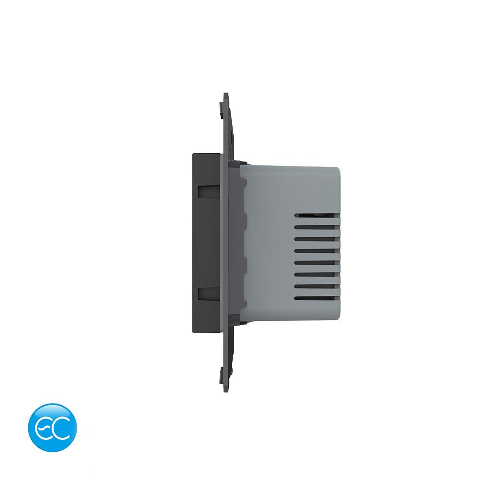 Livolo digitales, smartes Raumthermostat m. Bodensensor in Schwarz