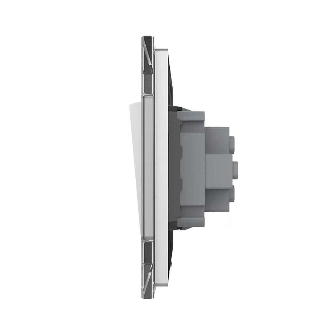 Livolo Wechselschalter und Steckdose inkl. Glasblende in Grau