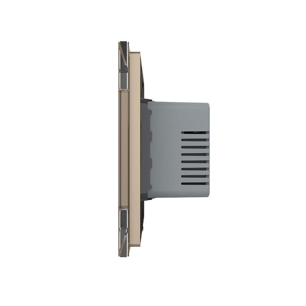 Raumthermostat für Fußbodenheizung m. ext. Sensor in gold