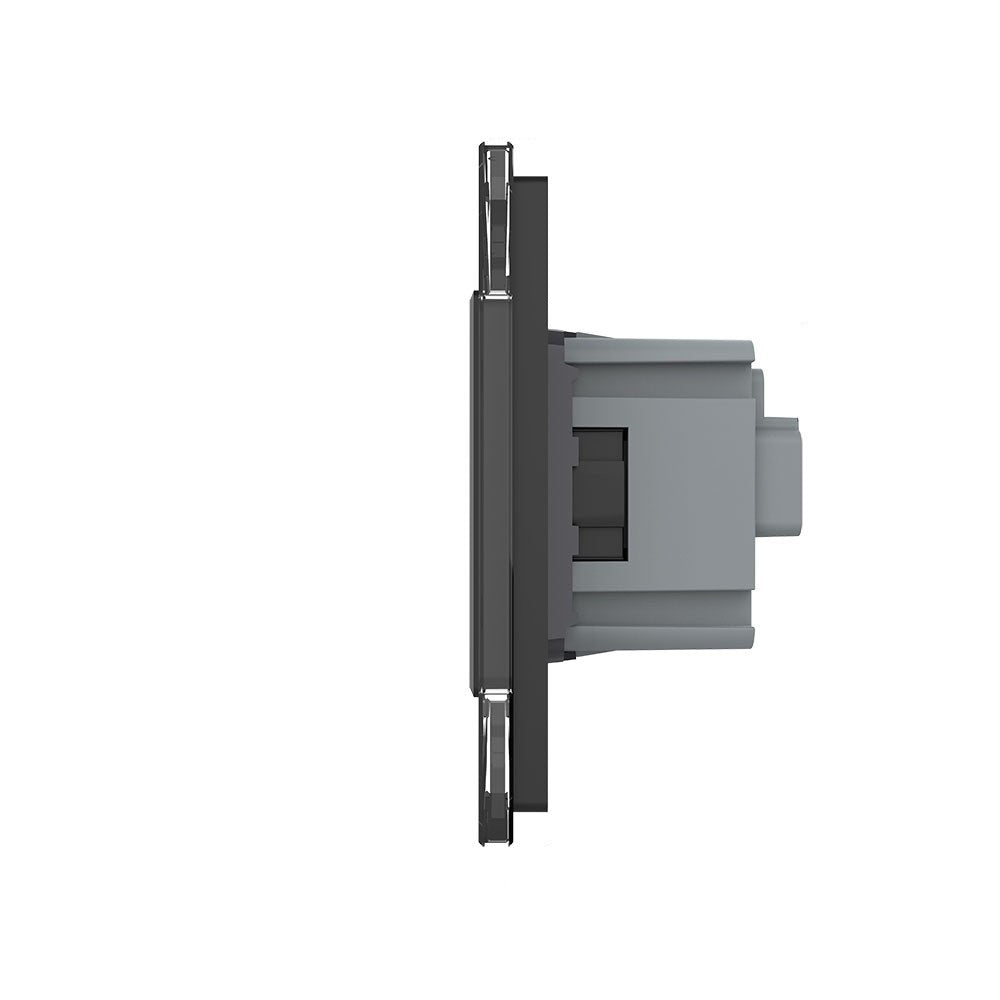 Livolo Bluetooth Lautsprecher + Steckdose inkl. Glasrahmen Schwarz