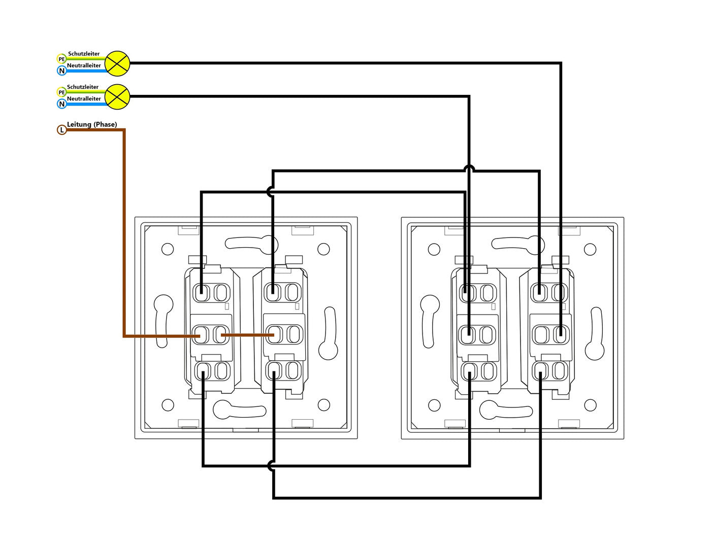Livolo halbes Wipp Wechselschalter Modul in Gold