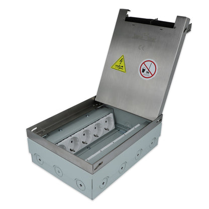 Edelstahl Bodensteckdose Bodentank + 10 Steckdosen LX-FM-210 - Livolo-Deutschland