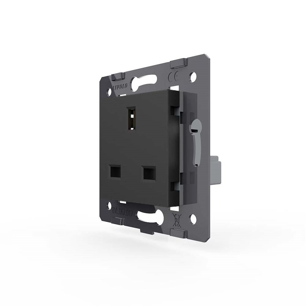Livolo schwarzes Steckdosen-Modul für UK