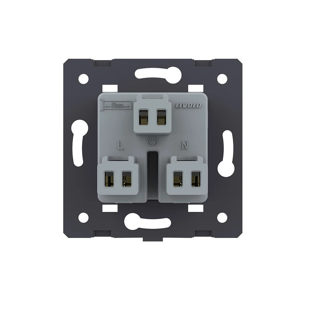 Livolo schwarzes Steckdosen-Modul für UK