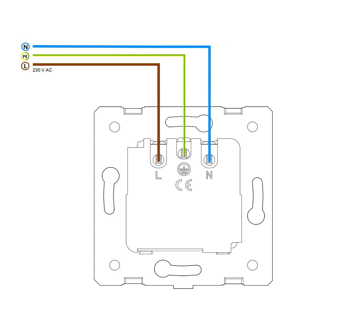 LIVOLO Modul EC Steckdose mit Glasrahmen in Weiß