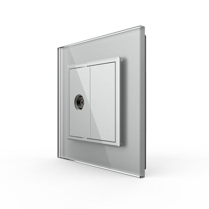 Livolo einfaches, graues TV-Modul mit Glasrahmen