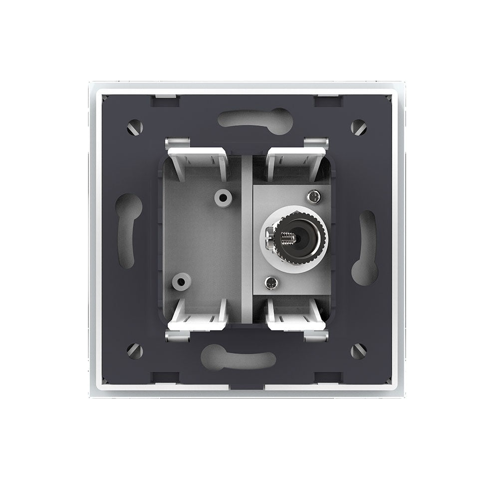 Livolo einfaches, weißes TV-Modul mit Glasrahmen