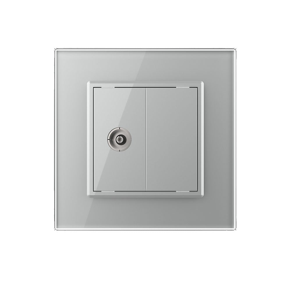 Livolo einfaches, graues TV-Modul mit Glasrahmen