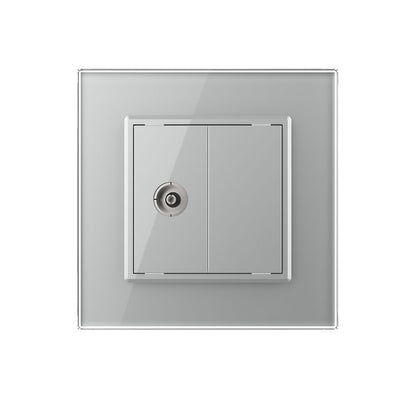 Livolo einfaches, graues TV-Modul mit Glasrahmen