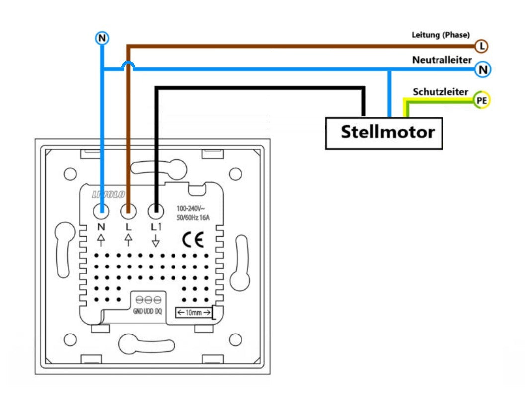 Livolo weißes, smartes Raumthermostat für Fußbodenheizung