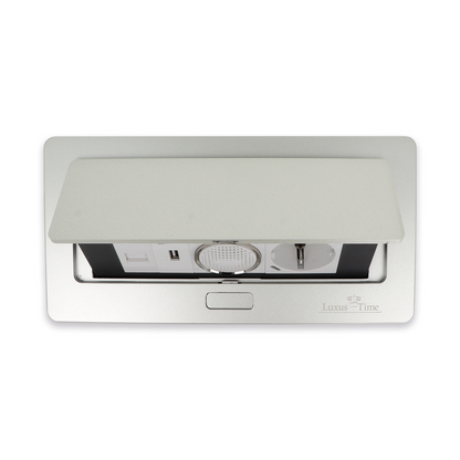 Tischsteckdose m. Lautsprecher, Steckdose, USB-A/C + LAN FZP517