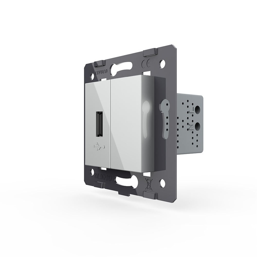 Livolo einfaches, graues USB-Modul USB-A