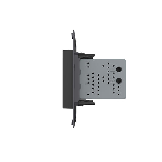 Livolo zweifaches USB-Modul zum Aufladen von Geräten in Schwarz
