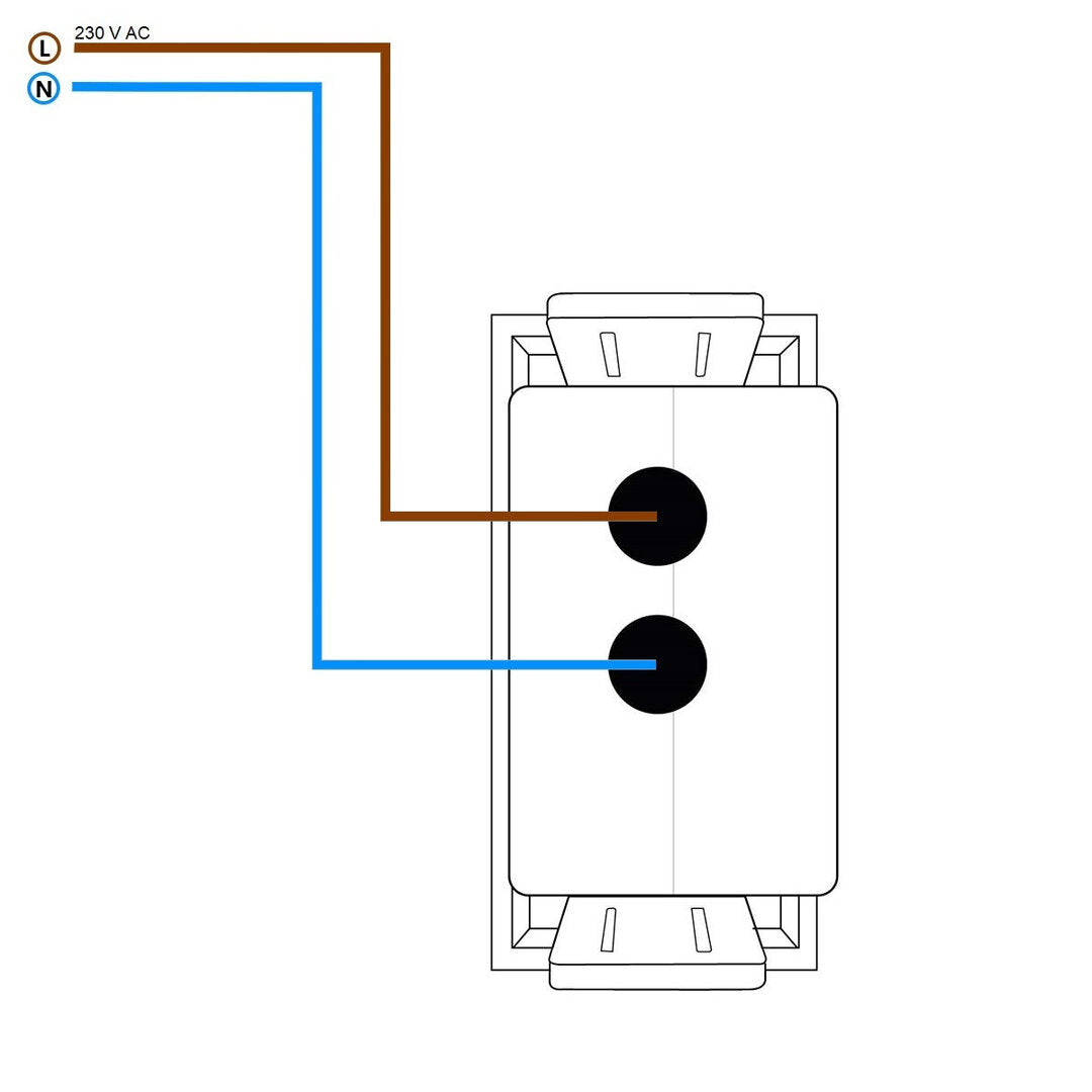 Livolo Steckdose mit USB C + Telefon mit USB A inkl. Glasrahmen Weiß