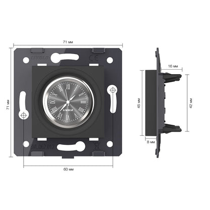 Livolo Wanduhren-Modul in Schwarz
