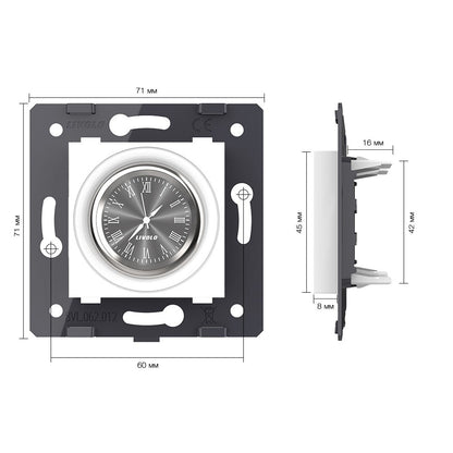 Livolo Wanduhren-Modul in weiß