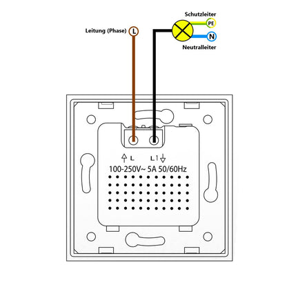 Livolo Bewegungsmelder mit Touch-Schalter Glasblende in Weiß