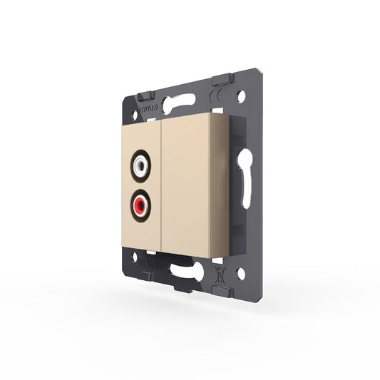 Livolo Audio-Modul für Cinch Stecker in Gold