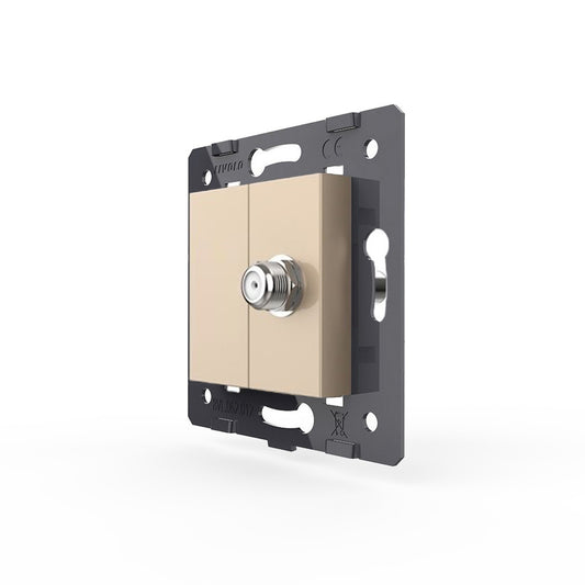 Livolo SAT-Modul als End-Dose in Gold