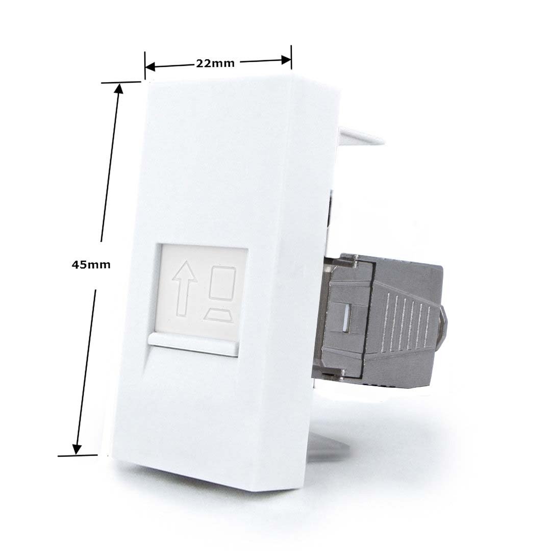 Livolo weißes, halbes CAT8 RJ45 LAN-Modul