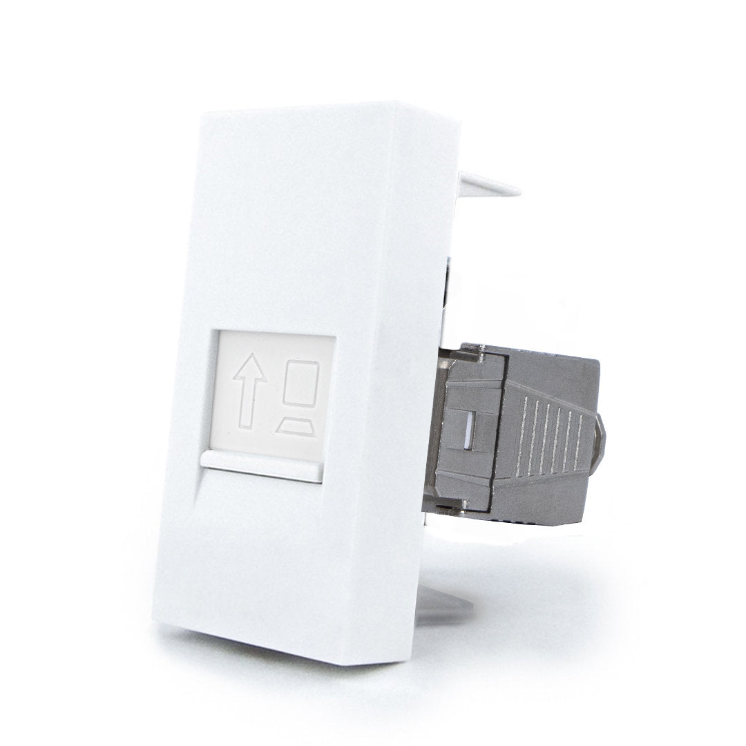 Livolo weißes, zweifaches RJ45 LAN-Modul CAT8