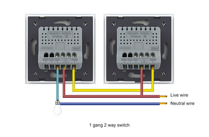 LIVOLO Touch Dimmer Wechselschalter mit Glasblende in Grau