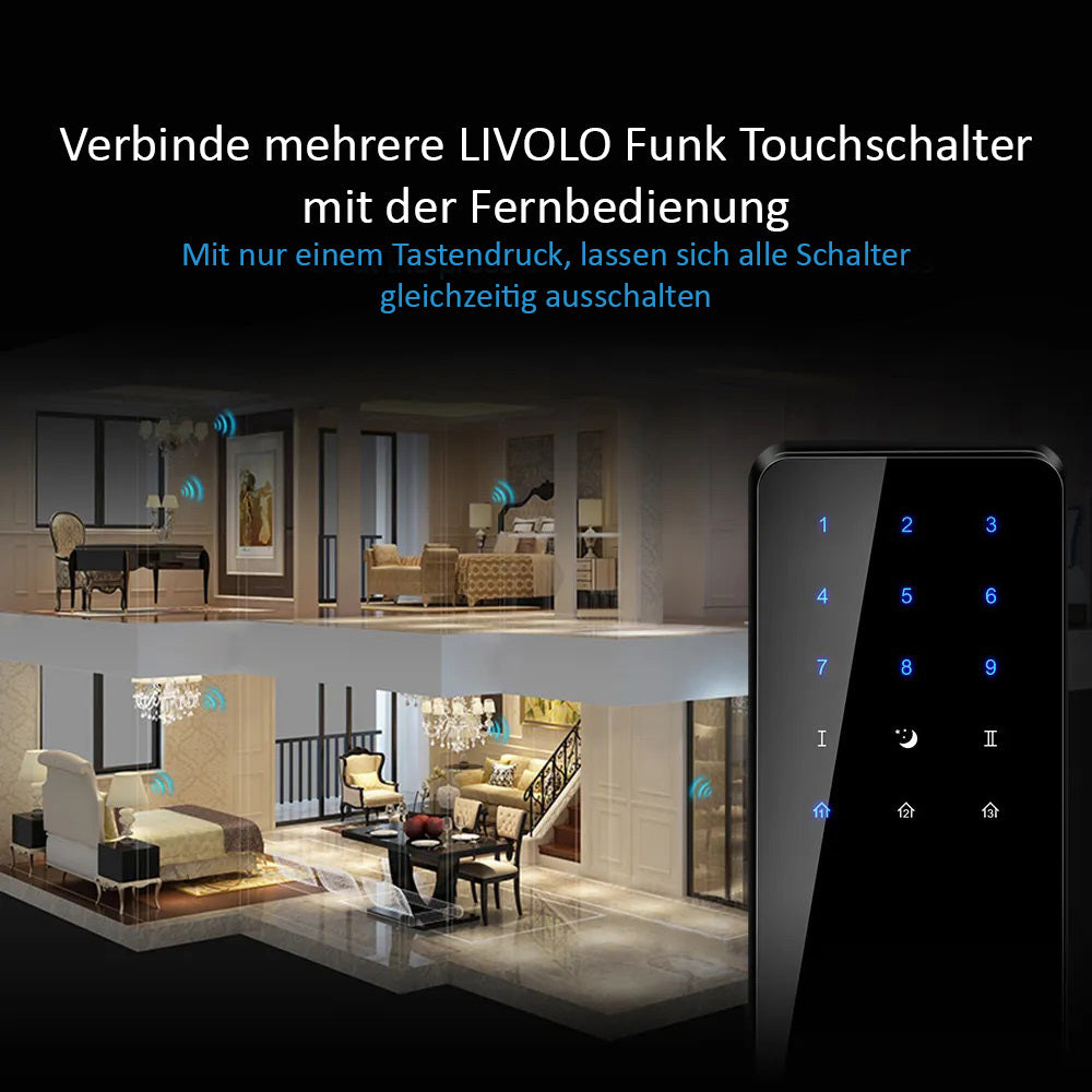 Livolo Fernbedienung für Funk-Licht-/Rolladenschalter