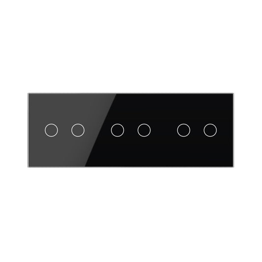 Livolo 3 Touch Rollladenschalter mit Glasblende in Schwarz