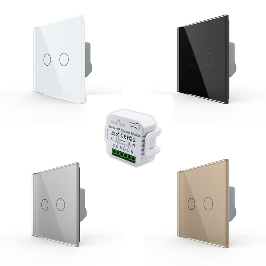 Modul für Jalousien Rollladen optional mit Fernbedienung WIFI + Funk WLAN - Livolo-Deutschland