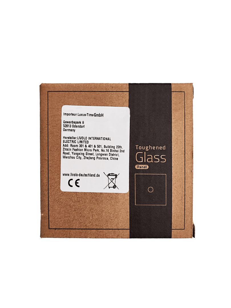 LIVOLO Glasrahmen für Steckdosen und Touch Schalter in Schwarz