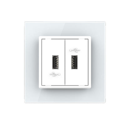 Livolo zweifaches USB-Modul zum Aufladen von Geräten mit Glasblende