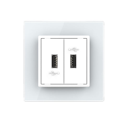 Livolo zweifaches USB-Modul zum Aufladen von Geräten mit Glasblende