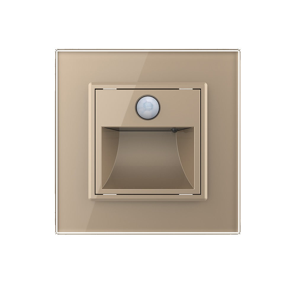 Treppenbeleuchtung m. BWM und Glasblende in gold