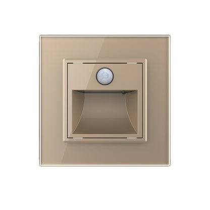 Treppenbeleuchtung m. BWM und Glasblende in gold