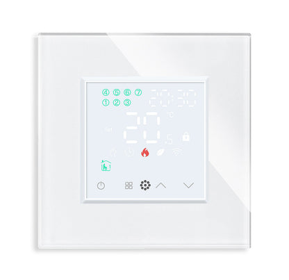 WLAN-fähiges Raumthermostat für Fußbodenheizungen in weiß