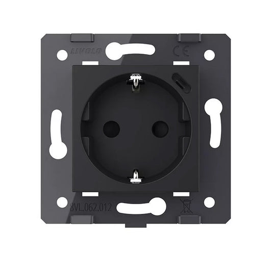 Livolo schwarzes Steckdosen-Modul mit USB-C