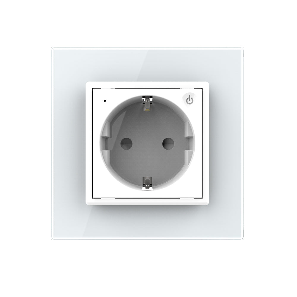 LIVOLO Modul EC Steckdose mit Glasrahmen in Weiß
