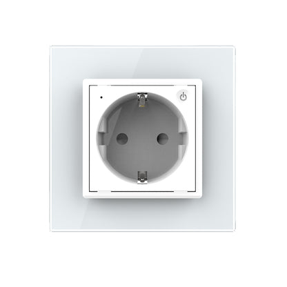 LIVOLO Modul EC Steckdose mit Glasrahmen in Weiß