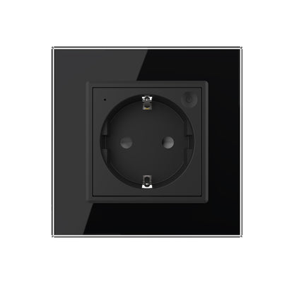 LIVOLO Modul EC Steckdose mit Glasrahmen in Schwarz