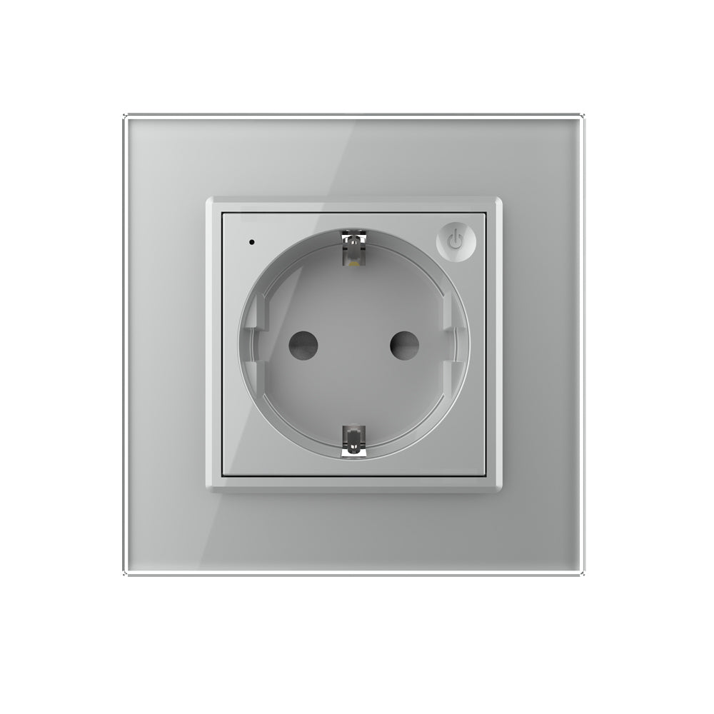 LIVOLO Modul EC Steckdose mit Glasrahmen in Grau